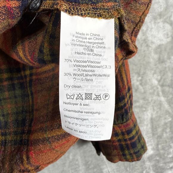 Madewell Popover Shirt XXS 2XS Plaid Chestnut - Picture 10 of 14